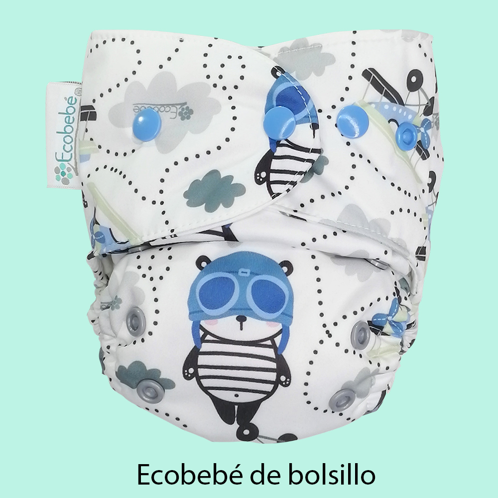 pañales ecológicos de bolsillo Ecobebé aviador
