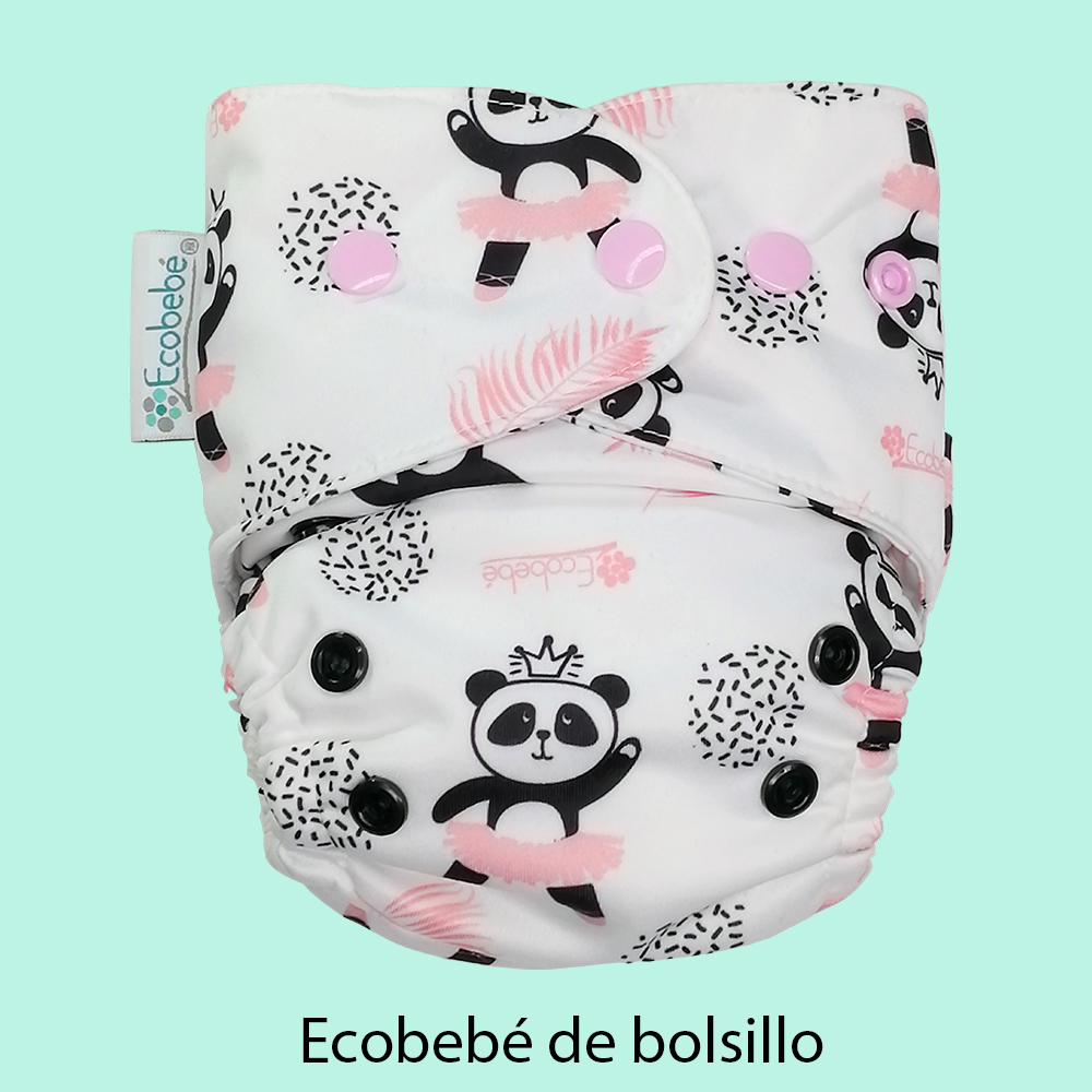 pañal ecológico de bolsillo Ecobebé pandarinas